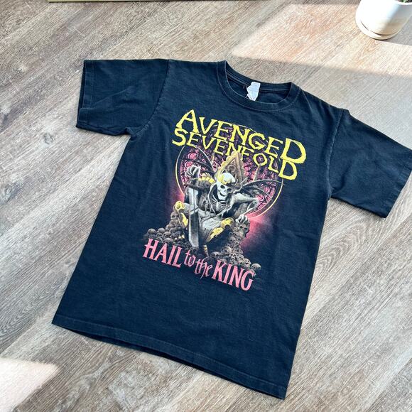 Anvil Y2K Avenged Sevenfold 2013 Band Tee Shirt Hail To The King - Picture 2 of 7